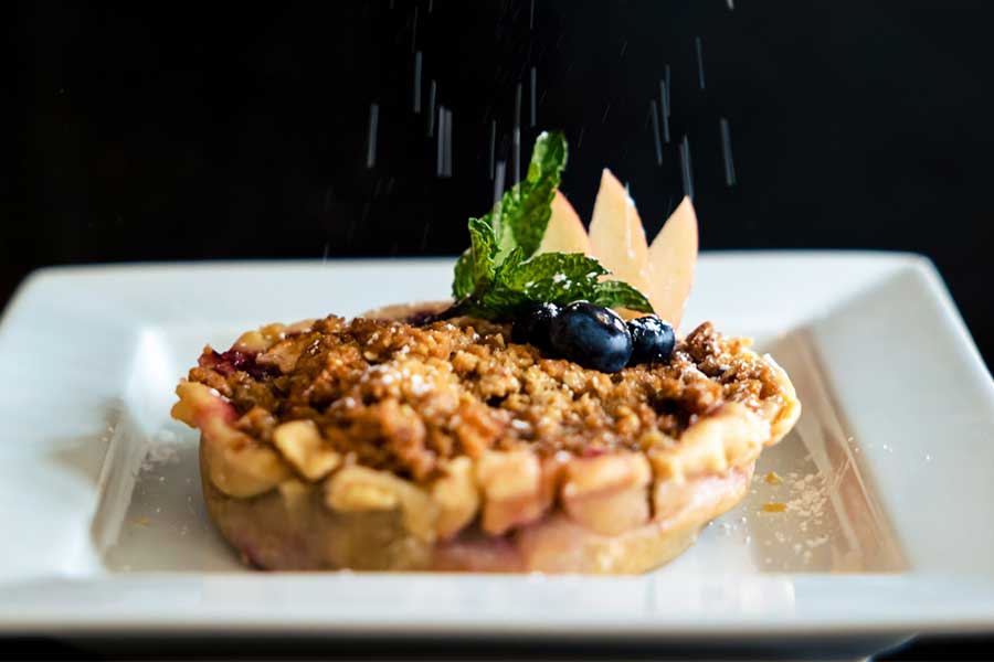 Apple Blueberry Crumb Pie